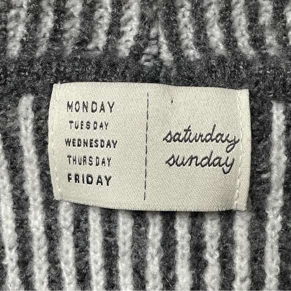 Anthropologie SaturdaySunday Portland Collar Gray Sweater/Cardigan w/Fringe - Picture 3 of 14